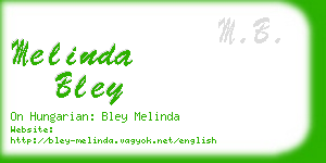 melinda bley business card